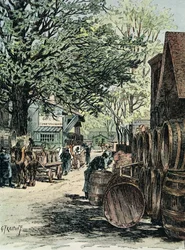 Entrepôts de vin à Bercy à Paris, 1890